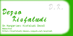dezso kisfaludi business card